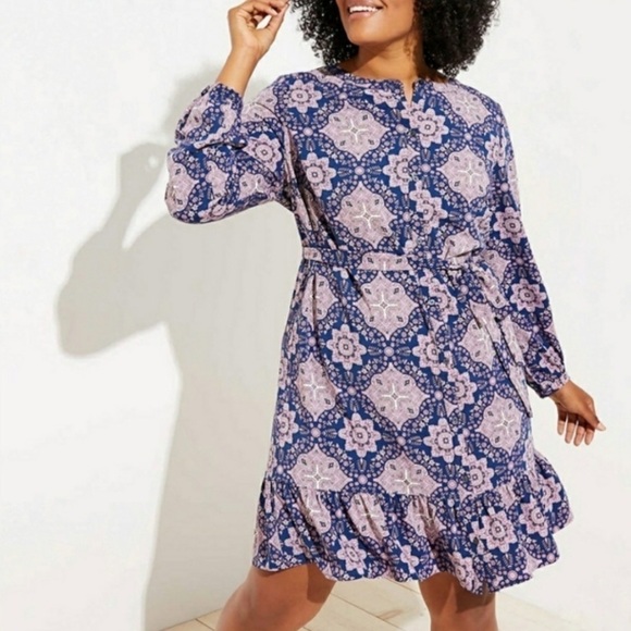 Loft XS Petite Long Sleeves Drop Waist Dress - Picture 16 of 16